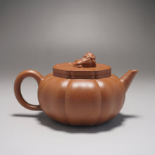 Load image into Gallery viewer, Fully Handmade Jiangpo-Hongni Jingwen Lion Head Yixing Teapot by Feng Tao 全手工冯涛降坡红泥筋纹狮球 150ml
