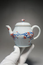 Load image into Gallery viewer, Qinghua Blossoms and Cranes Jingdezhen Fine Porcelain Teapot by Master KuangShi 150ml
