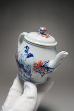 Load image into Gallery viewer, Qinghua Blossoms and Cranes Jingdezhen Fine Porcelain Teapot by Master KuangShi 150ml
