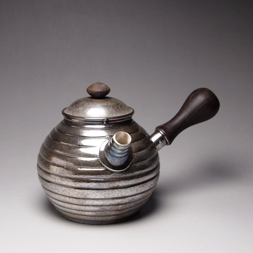 999 Pure Silver Handmade Side Handle Teapot 全手工纯银999侧把壶 155ml