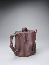 Load image into Gallery viewer, Fully Handmade Zini Plum Tree Stump Yixing Teapot 全手工紫泥梅桩 265ml
