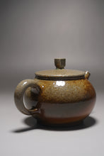 Load image into Gallery viewer, Wood Fired Square Knob Nixing Teapot by Li Wenxin  李文新柴烧坭兴壶 160ml
