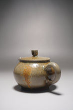 Load image into Gallery viewer, Wood Fired Square Knob Nixing Teapot by Li Wenxin  李文新柴烧坭兴壶 160ml
