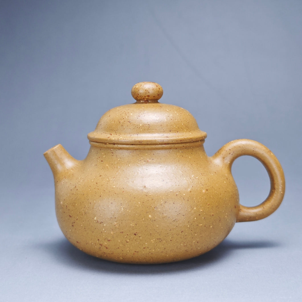 Fully Handmade JinKui Huangjin Duanni Rongtian Yixing Teapot 全手工蔡赫伟金葵黄段泥容天 160ml