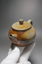 Load image into Gallery viewer, Wood Fired Square Knob Nixing Teapot by Li Wenxin  李文新柴烧坭兴壶 160ml
