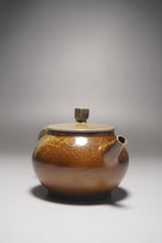 Load image into Gallery viewer, Wood Fired Square Knob Nixing Teapot by Li Wenxin  李文新柴烧坭兴壶 160ml
