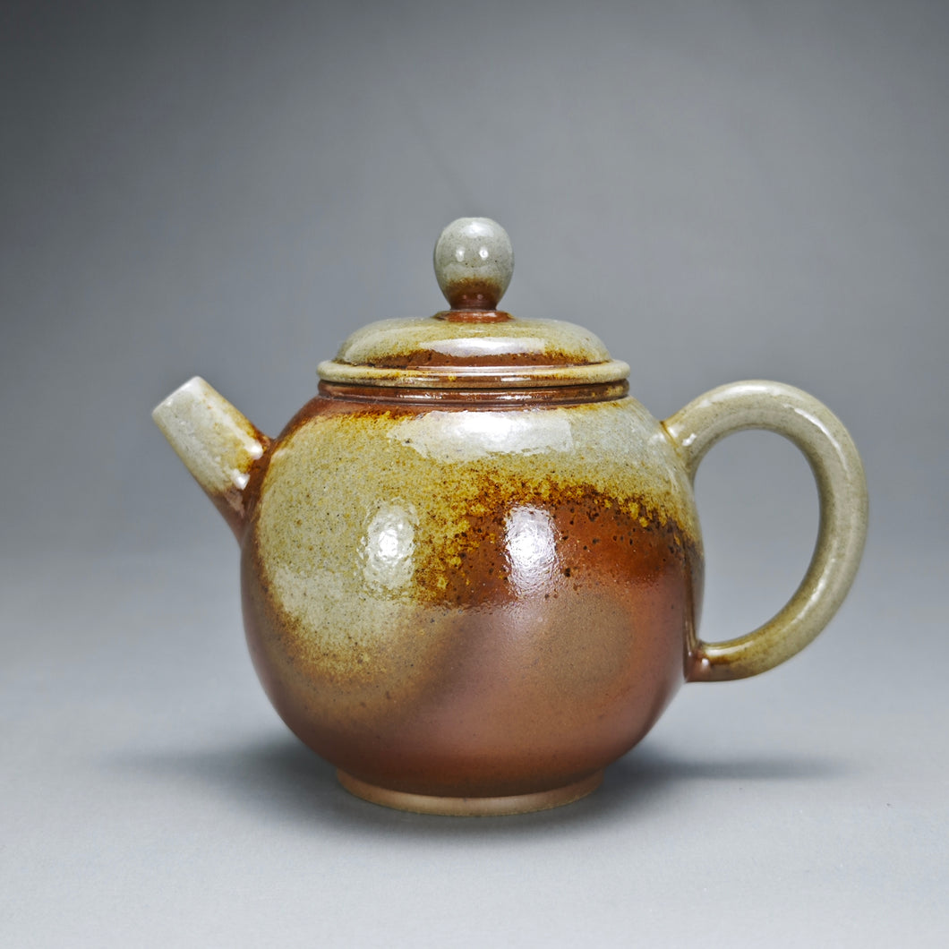 Wood Fired Fanggu Nixing Teapot by Li Wenxin  李文新柴烧坭兴仿古 165ml