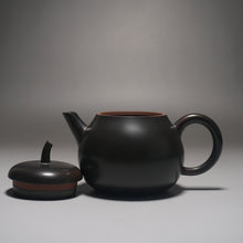 Load image into Gallery viewer, 170ml Black Eggplant Teapot by Li Wenxin 李文新茄瓜泥兴壶
