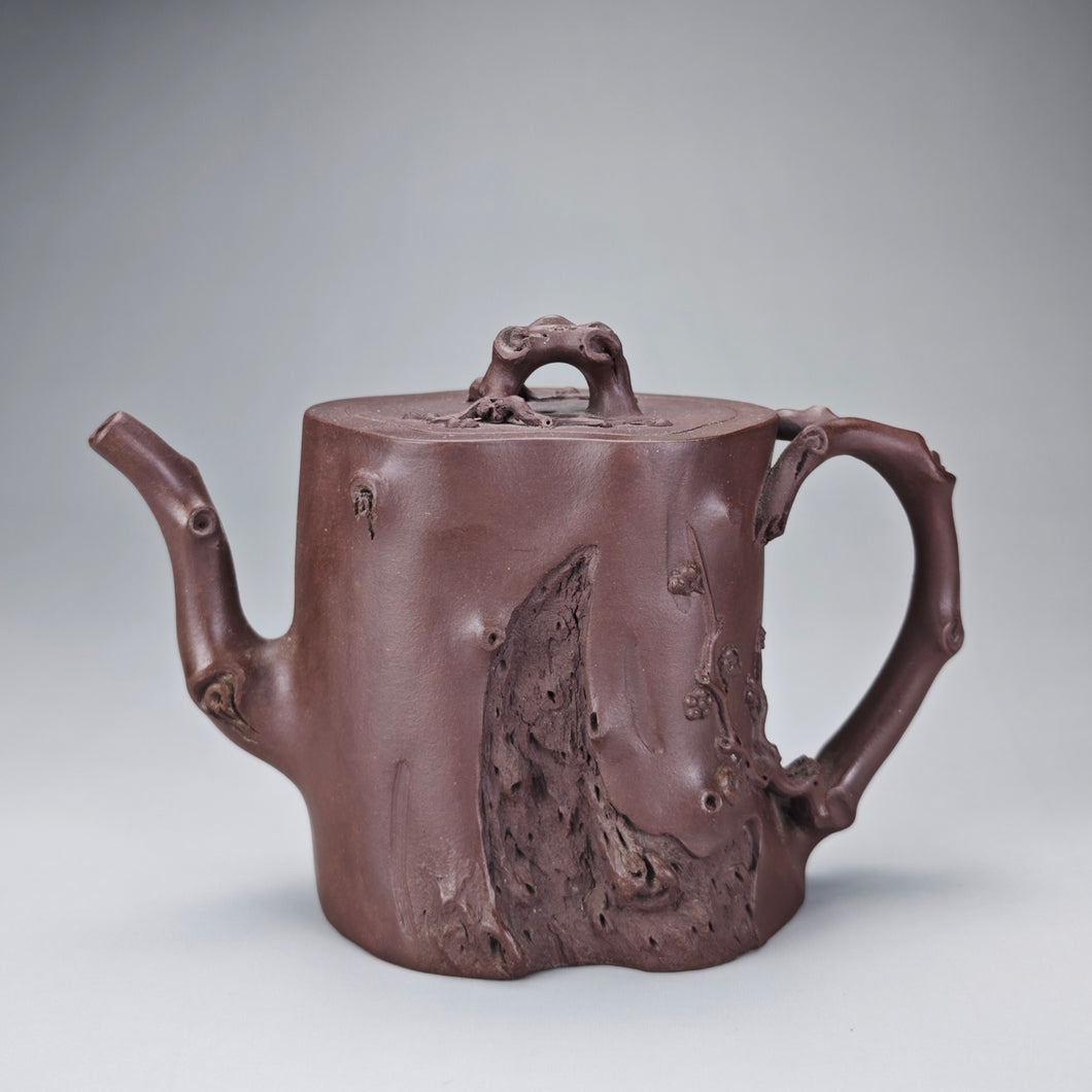 Fully Handmade Zini Plum Tree Stump Yixing Teapot 全手工紫泥梅桩 265ml