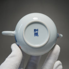 Load image into Gallery viewer, Qinghua Blossoms Jingdezhen Fine Porcelain Teapot by Master KuangShi 青花手绘匡石作梨形壶 180ml
