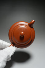 Load image into Gallery viewer, Fully Handmade Zhuni Fanggu Teapot by He Junjie 全手工何俊杰制极品朱泥仿古 180ml
