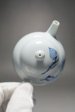 Load image into Gallery viewer, Qinghua Pine Tree Jingdezhen Porcelain Teapot 青花壶松树茶壶 185ml
