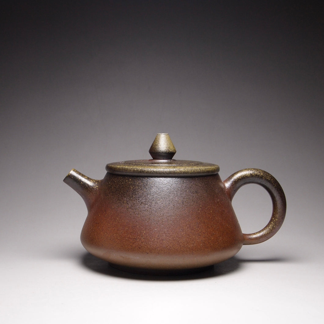 Dafengjiang Wood Kiln Fired Shipiao Nixing Teapot  大风江柴烧平盖石瓢 190ml