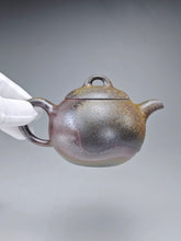 Load image into Gallery viewer, Wood Fired Lao Zini Mellon Yixing Teapot 柴烧老紫泥匏瓜 205m
