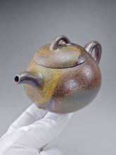 Load image into Gallery viewer, Wood Fired Lao Zini Mellon Yixing Teapot 柴烧老紫泥匏瓜 205m
