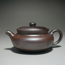 Load image into Gallery viewer, Wood Fired Lao Zini Bianfu Yixing Teapot 柴烧老紫泥扁腹 210ml
