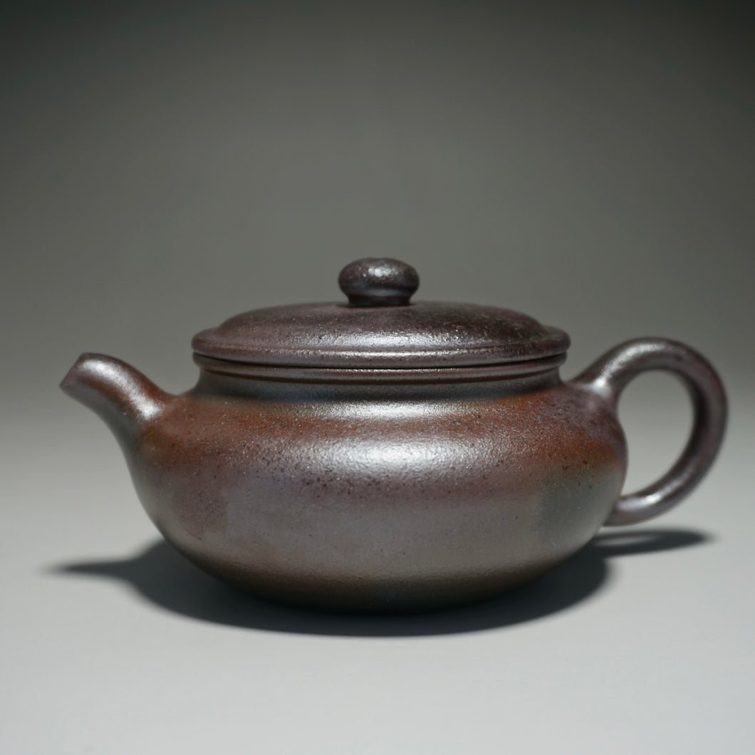 Wood Fired Lao Zini Bianfu Yixing Teapot 柴烧老紫泥扁腹 210ml