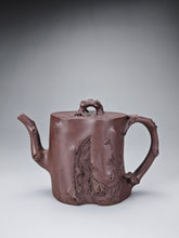 Load image into Gallery viewer, Fully Handmade Zini Plum Tree Stump Yixing Teapot 全手工紫泥梅桩 265ml
