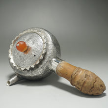 Load image into Gallery viewer, 999 Pure Silver Handmade Side Handle Teapot 全手工刹寂风侧把银壶 220ml
