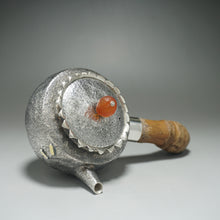 Load image into Gallery viewer, 999 Pure Silver Handmade Side Handle Teapot 全手工刹寂风侧把银壶 220ml
