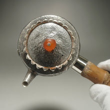Load image into Gallery viewer, 999 Pure Silver Handmade Side Handle Teapot 全手工刹寂风侧把银壶 220ml
