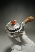 Load image into Gallery viewer, 999 Pure Silver Handmade Side Handle Teapot 全手工刹寂风侧把银壶 220ml
