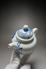 Load image into Gallery viewer, Qinghua Flowers Jingdezhen Fine Porcelain Duoqiu Teapot by Master KuangShi 青花匡石手绘掇球 220ml
