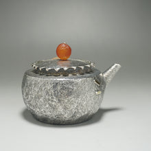Load image into Gallery viewer, 999 Pure Silver Handmade Side Handle Teapot 全手工刹寂风侧把银壶 220ml
