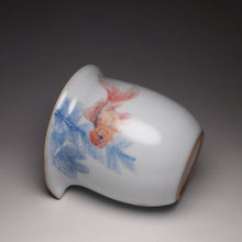 Load image into Gallery viewer, 280ml Hand Painted Goldfish Ruyao Fair Cup 汝窑单鱼公道杯
