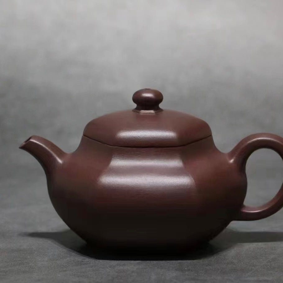 Lao Zini Hexagon Lianzi Yixing Teapot 老紫泥六方莲子 200ml