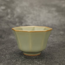 Load image into Gallery viewer, 50ml Jade Series Ruyao Octagon Teacup 汝窑青玉釉八方杯
