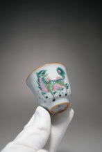 Load image into Gallery viewer, Fencai Hand Painted Kirin Moon White Ruyao Teacup 粉彩麒麟杯 55ml
