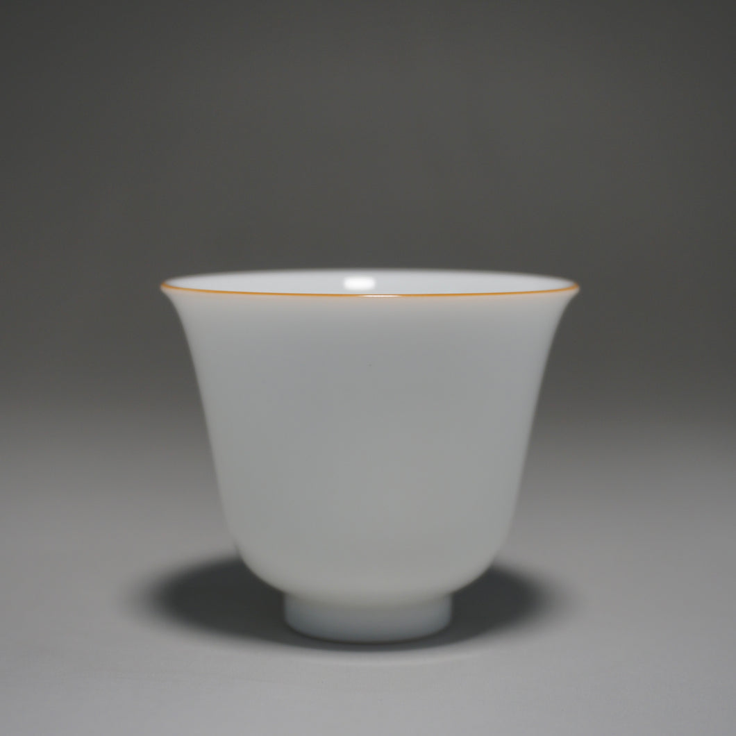 75ml Flower Goddess Tianbai Jingdezhen Porcelain Teacup 甜白釉花神杯