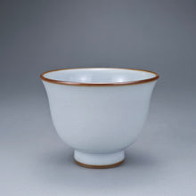 Load image into Gallery viewer, 75ml Moon White Ruyao Teacup, 月白汝窑茶杯
