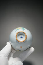 Load image into Gallery viewer, Fencai Hand Painted Birds on a Branch Moon White Ruyao Teacup 粉彩琵琶鸟杯 75ml
