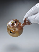 Load image into Gallery viewer, Wood Fired Tall Side Handle Nixing Teapot by Li Wenxin 李文新柴烧坭兴高侧把壶 115ml
