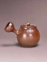 Load image into Gallery viewer, Wood Fired Tall Side Handle Nixing Teapot by Li Wenxin 李文新柴烧坭兴高侧把壶 115ml
