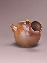 Load image into Gallery viewer, Wood Fired Tall Side Handle Nixing Teapot by Li Wenxin 李文新柴烧坭兴高侧把壶 115ml
