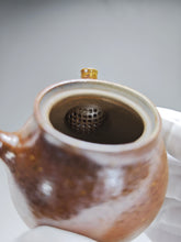 Load image into Gallery viewer, Wood Fired Tall Side Handle Nixing Teapot by Li Wenxin 李文新柴烧坭兴高侧把壶 115ml
