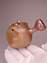 Load image into Gallery viewer, Wood Fired Tall Side Handle Nixing Teapot by Li Wenxin 李文新柴烧坭兴高侧把壶 115ml
