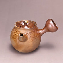 Load image into Gallery viewer, Wood Fired Tall Side Handle Nixing Teapot by Li Wenxin 李文新柴烧坭兴高侧把壶 115ml
