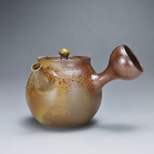 Load image into Gallery viewer, Wood Fired Tall Side Handle Nixing Teapot by Li Wenxin 李文新柴烧坭兴高侧把壶 115ml
