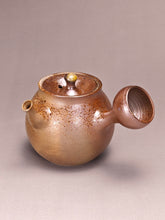 Load image into Gallery viewer, Wood Fired Tall Side Handle Nixing Teapot by Li Wenxin 李文新柴烧坭兴高侧把壶 115ml
