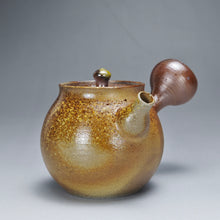 Load image into Gallery viewer, Wood Fired Tall Side Handle Nixing Teapot by Li Wenxin 李文新柴烧坭兴高侧把壶 115ml
