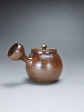 Load image into Gallery viewer, Wood Fired Tall Side Handle Nixing Teapot by Li Wenxin 李文新柴烧坭兴高侧把壶 115ml
