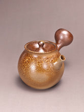 Load image into Gallery viewer, Wood Fired Tall Side Handle Nixing Teapot by Li Wenxin 李文新柴烧坭兴高侧把壶 115ml
