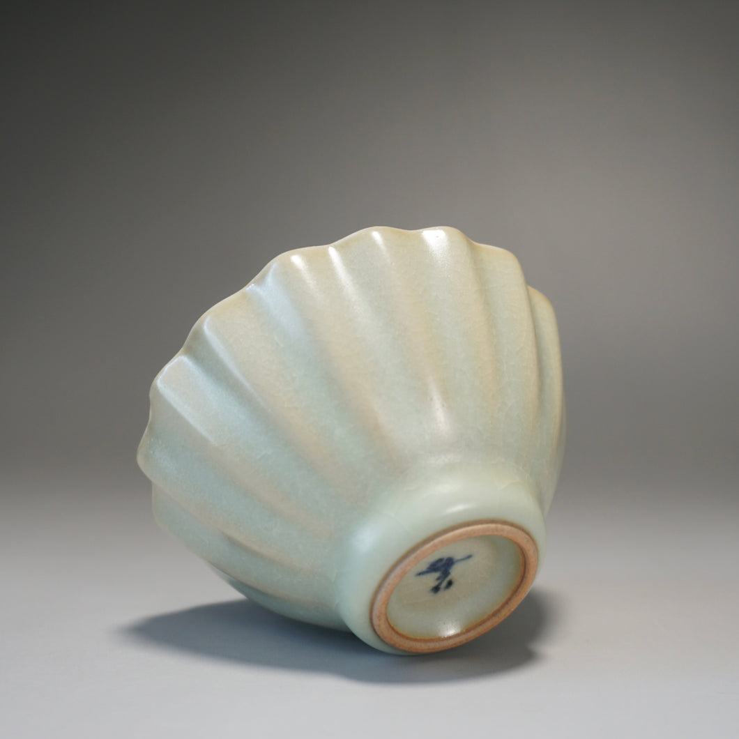 80ml Renaissance Series Ruyao Six Lobe Teacup 汝窑复古釉十六瓣杯