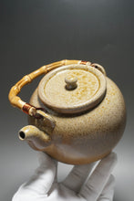 Load image into Gallery viewer, Wood Fired Baiyuduan Yixing Clay Kettle Dark 白玉段柴烧烧水壶 (深) 820ml
