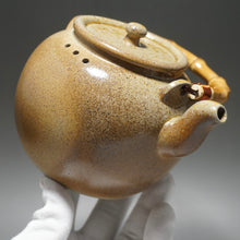 Load image into Gallery viewer, Wood Fired Baiyuduan Yixing Clay Kettle Dark 白玉段柴烧烧水壶 (深) 820ml
