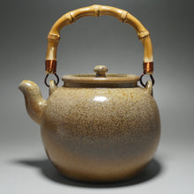 Load image into Gallery viewer, Wood Fired Baiyuduan Yixing Clay Kettle Dark 白玉段柴烧烧水壶 (深) 820ml
